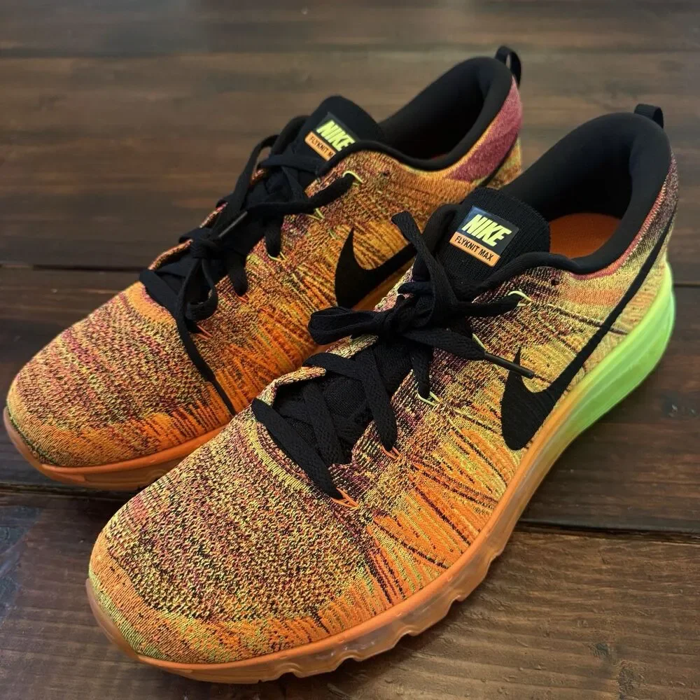 Nike FlyKnit Air Max Total Orange Fireberry Shoes